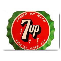 Fresh Up With  7 Up Bottle Cap Tin Metal Large Doormat 