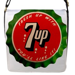 Fresh Up With  7 Up Bottle Cap Tin Metal Flap Messenger Bag (s) by Celenk
