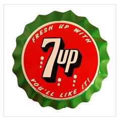 Fresh Up With  7 Up Bottle Cap Tin Metal Large Satin Scarf (square) by Celenk