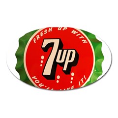 Fresh Up With  7 Up Bottle Cap Tin Metal Oval Magnet