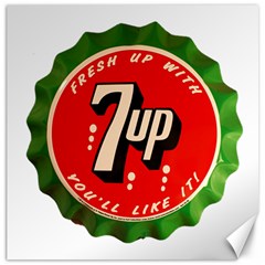 Fresh Up With  7 Up Bottle Cap Tin Metal Canvas 20  X 20   by Celenk