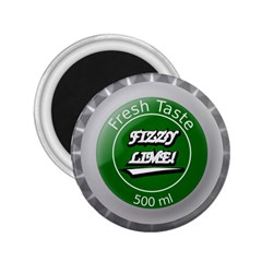 Fresh Taste Fizzy Lime Bottle Cap 2 25  Magnets by Celenk