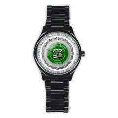 Fresh Taste Fizzy Lime Bottle Cap Stainless Steel Round Watch by Celenk