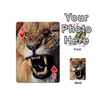 Male Lion Angry Playing Cards 54 (Mini)  Front - Heart4