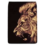 Angry Male Lion Gold Flap Covers (L)  Front