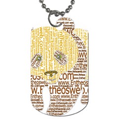 Panda Typography Dog Tag (two Sides) by Celenk