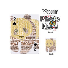 Panda Typography Playing Cards 54 (mini)  by Celenk