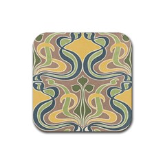 Art Floral Rubber Coaster (square)  by NouveauDesign