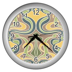 Art Floral Wall Clocks (silver)  by NouveauDesign