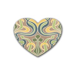 Art Floral Heart Coaster (4 Pack)  by NouveauDesign