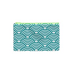 Art Deco Teal Cosmetic Bag (xs) by NouveauDesign