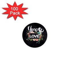 Love 1  Mini Buttons (100 Pack)  by NouveauDesign