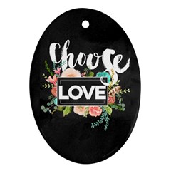 Love Oval Ornament (two Sides) by NouveauDesign