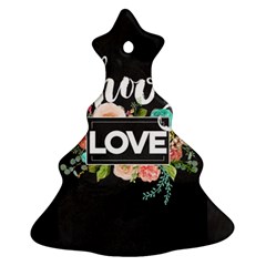 Love Christmas Tree Ornament (two Sides) by NouveauDesign