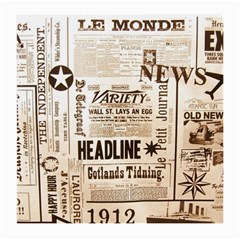 Vintage Newspapers Headline Typography Medium Glasses Cloth by yoursparklingshop