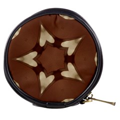 Chocolate Brown Kaleidoscope Design Star Mini Makeup Bags by yoursparklingshop