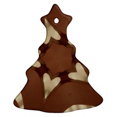 Chocolate Brown Kaleidoscope Design Star Ornament (christmas Tree)  by yoursparklingshop