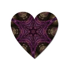 Pink Purple Kaleidoscopic Design Heart Magnet by yoursparklingshop