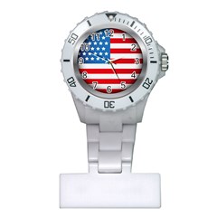 United Of America Usa Flag Plastic Nurses Watch by Celenk