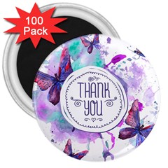 Thank You 3  Magnets (100 Pack) by Celenk