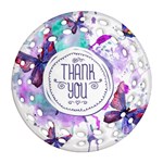 Thank You Round Filigree Ornament (Two Sides) Front