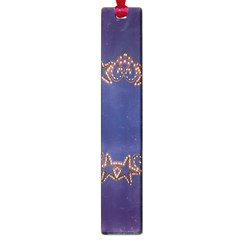 Blue Gold Look Stars Christmas Wreath Large Book Marks by yoursparklingshop