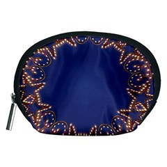 Blue Gold Look Stars Christmas Wreath Accessory Pouches (medium)  by yoursparklingshop