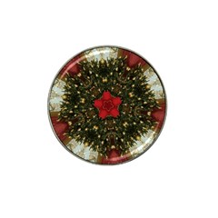 Christmas Wreath Stars Green Red Elegant Hat Clip Ball Marker (10 pack)