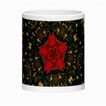 Christmas Wreath Stars Green Red Elegant Morph Mugs Center