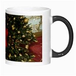 Christmas Wreath Stars Green Red Elegant Morph Mugs Right