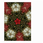 Christmas Wreath Stars Green Red Elegant Small Garden Flag (Two Sides) Front