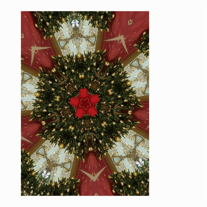 Christmas Wreath Stars Green Red Elegant Small Garden Flag (Two Sides)