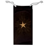 Rustic Elegant Brown Christmas Star Design Jewelry Bag Front