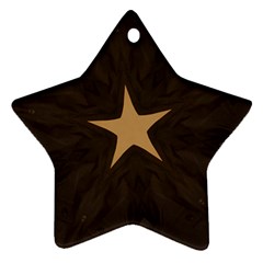 Rustic Elegant Brown Christmas Star Design Star Ornament (two Sides) by yoursparklingshop