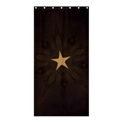 Rustic Elegant Brown Christmas Star Design Shower Curtain 36  X 72  (stall)  by yoursparklingshop