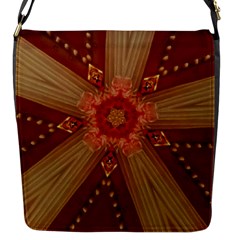 Red Star Ribbon Elegant Kaleidoscopic Design Flap Messenger Bag (s) by yoursparklingshop