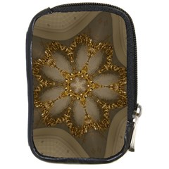 Golden Flower Star Floral Kaleidoscopic Design Compact Camera Cases by yoursparklingshop