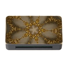 Golden Flower Star Floral Kaleidoscopic Design Memory Card Reader With Cf by yoursparklingshop