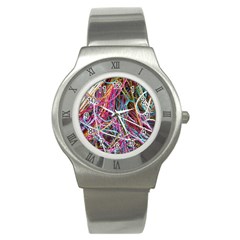 Funny Colorful Yarn Pattern Stainless Steel Watch by yoursparklingshop