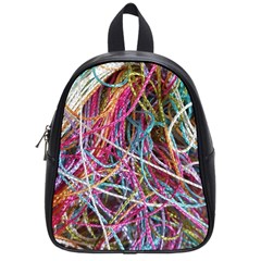 Funny Colorful Yarn Pattern School Bag (small) by yoursparklingshop