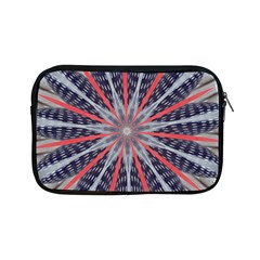 Red White Blue Kaleidoscopic Star Flower Design Apple Ipad Mini Zipper Cases by yoursparklingshop