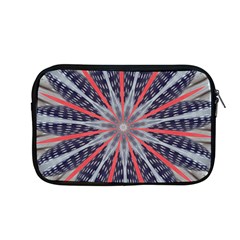 Red White Blue Kaleidoscopic Star Flower Design Apple Macbook Pro 13  Zipper Case by yoursparklingshop