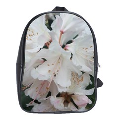 Floral Design White Flowers Photography School Bag (large) by yoursparklingshop