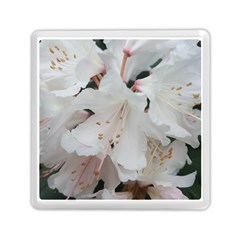 Floral Design White Flowers Photography Memory Card Reader (square)  by yoursparklingshop