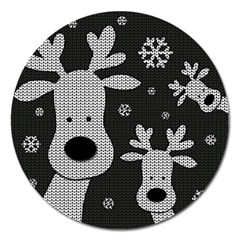 Cute Reindeer  Magnet 5  (Round)