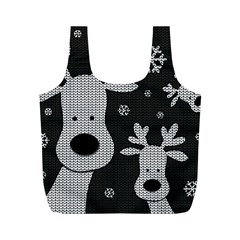 Cute Reindeer  Full Print Recycle Bags (M) 