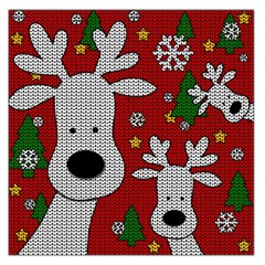 Cute Reindeer  Large Satin Scarf (square)