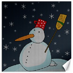 Snowman Canvas 16  X 16   by Valentinaart