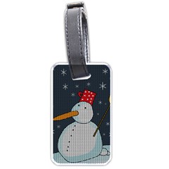 Snowman Luggage Tags (one Side)  by Valentinaart