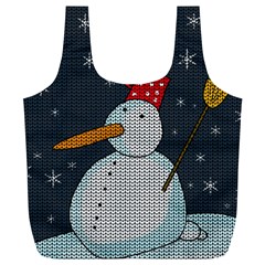 Snowman Full Print Recycle Bags (l)  by Valentinaart